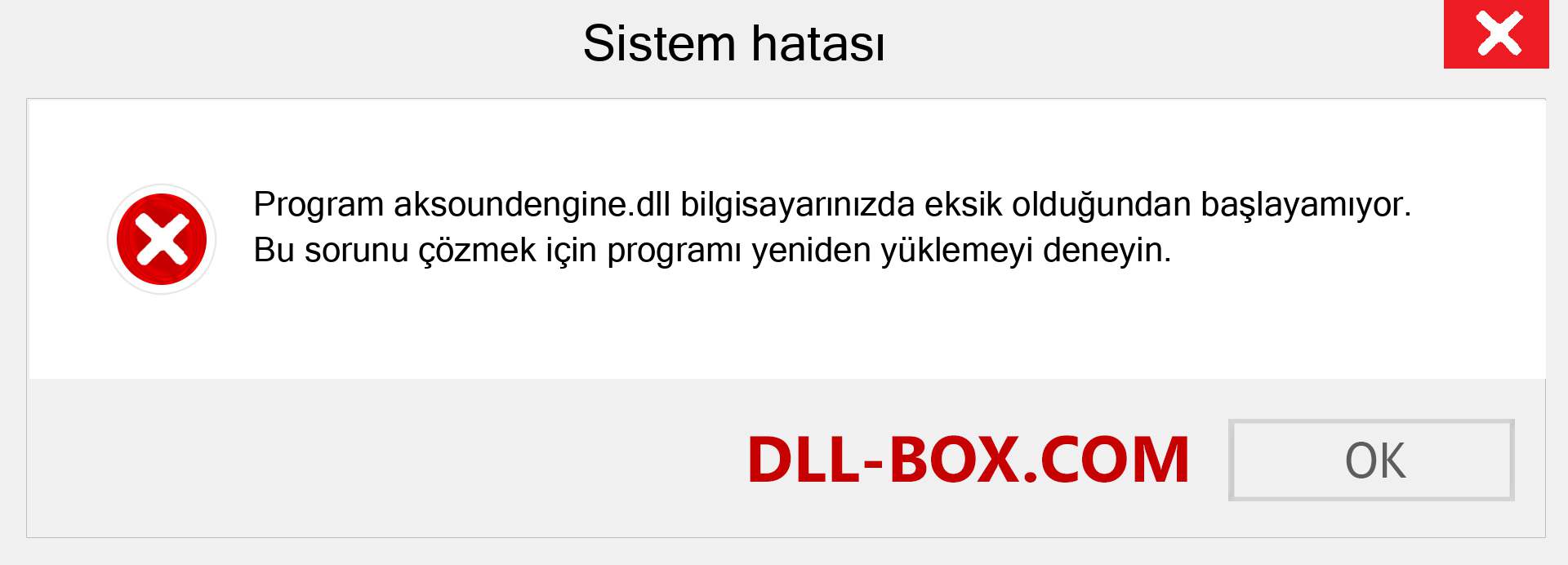 aksoundengine.dll dosyası eksik mi? Windows 7, 8, 10 için İndirin - Windows'ta aksoundengine dll Eksik Hatasını Düzeltin, fotoğraflar, resimler